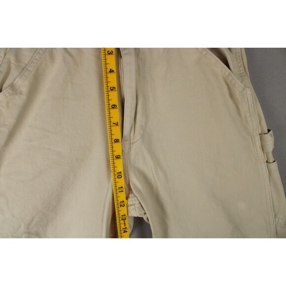 J Galt Denim Women's Beige Carpenter Pants Size Medium Straight Leg Casual Fall - Picture 5 of 15